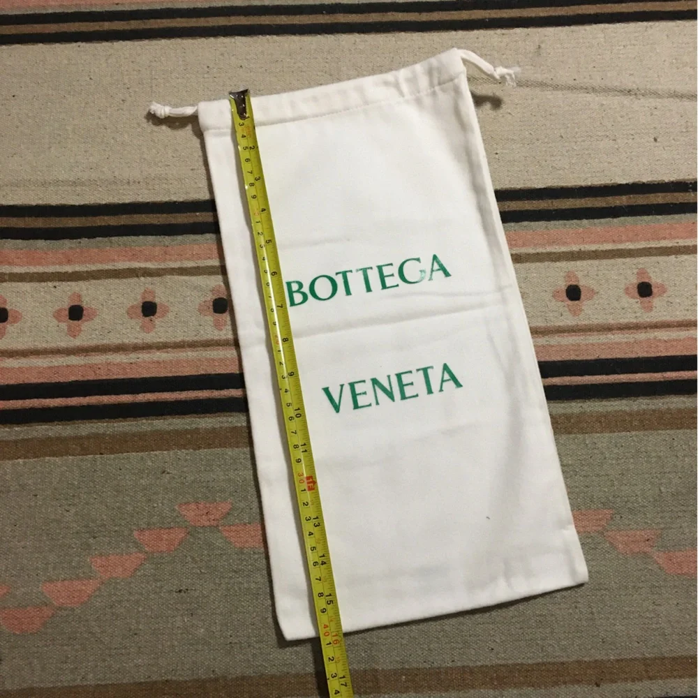 Bottega Veneta Long Medium White Soft Drawstring Dustbag 16” x 8” Logo name new